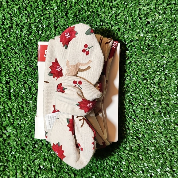 Floral Deer Print Baby Pants With Headband - Picture 4 of 5